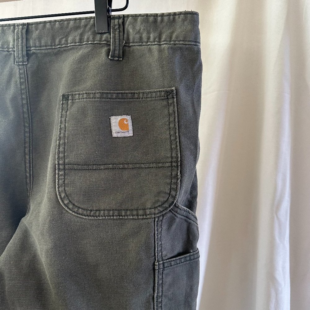 Carhartt Women's Slim Fit Mid-Rise Double-Front Work Pants Moss